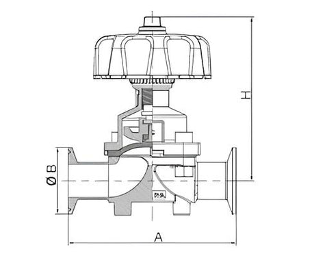 Hygienic Clamped Diaphragm Valve