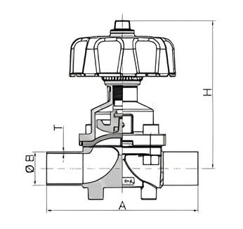 Hygienic Clamped Diaphragm Valve