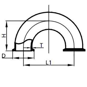 2WUMP TC U-type SS sanitary elbow