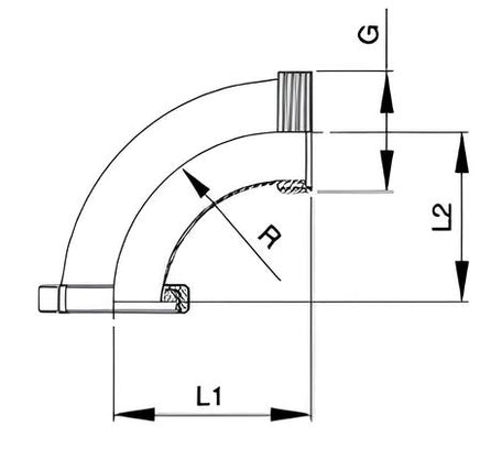 2CMP 90D elbow CTF1001