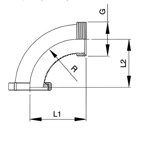 2CMP 90D elbow CTF1001