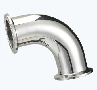90° 2CMP clamped stainless steel sanitary bend