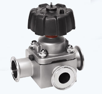 Sanitary Clamped Three-way Diaphragm Valve