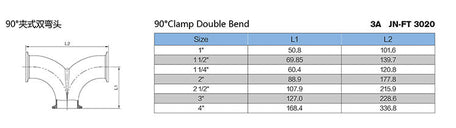 Clamped Double-Bend Tee