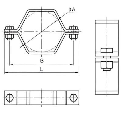 Wall Hex Pipe Holder