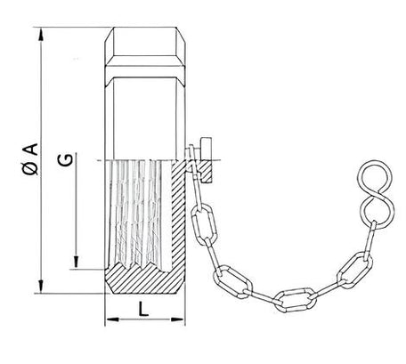 Blind Nut With Chain