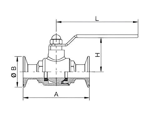 Stainless Steel Hygienic Female Manual Straight Way Ball Valve
