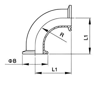 2CMP TC end 90D elbow
