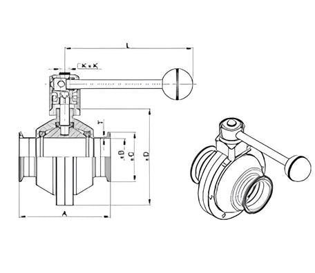 Stainless Steel Sanitary Clamped Maunal Butterfly