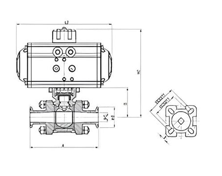 Hygienic 3-Piece Ball Valve
