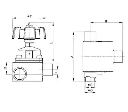 Sanitary Clamped Three-way Diaphragm Valve