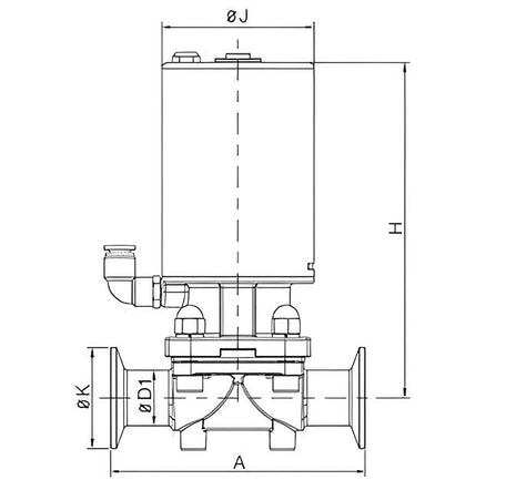 Sanitary Pneumatic Two-Way Valve