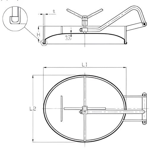 Hygienic Round Inward Pressure