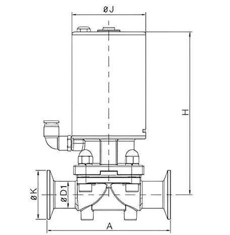 Sanitary Pneumatic Diaphragm Valve