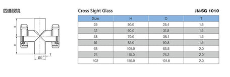 Cross Type Sight Glass