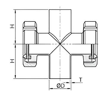 Cross Type Sight Glass