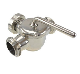 Food Grade 3-Way DIN Manual Plug Valve