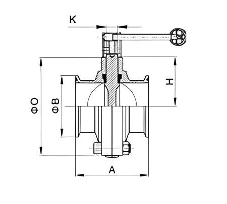 Manual Butterfly Valve with Gripper Handle