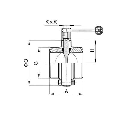 Steel Sanitary Male Butterfly Valve