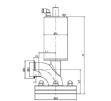 Pneumatic Tank Outlet Diaphragm Valve