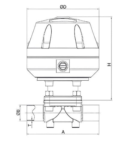 Pneumatic Diaphragm Valve with Plastic Actuator