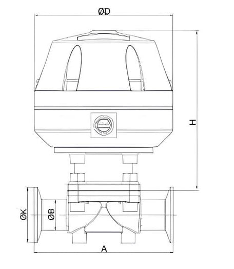 Pneumatic Diaphragm Valve with Plastic Actuator