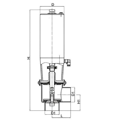 Sanitary Pneumatic Diversion Valve
