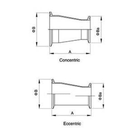 Hygienic Con Reducer With Clamped