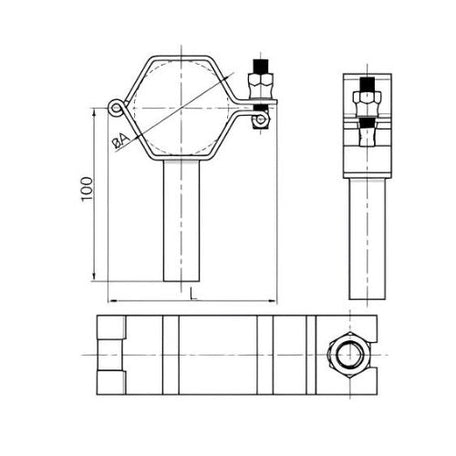 TH3 hex pipe support