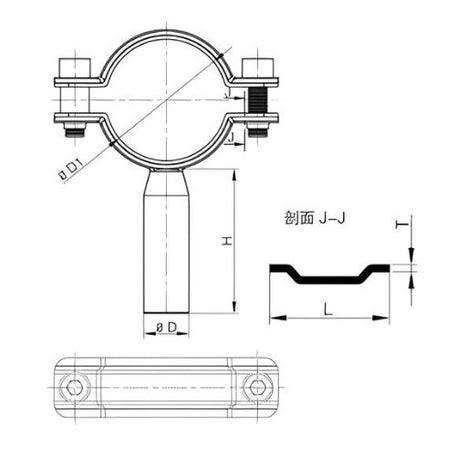Grade TH7H Round Pipe Clamp