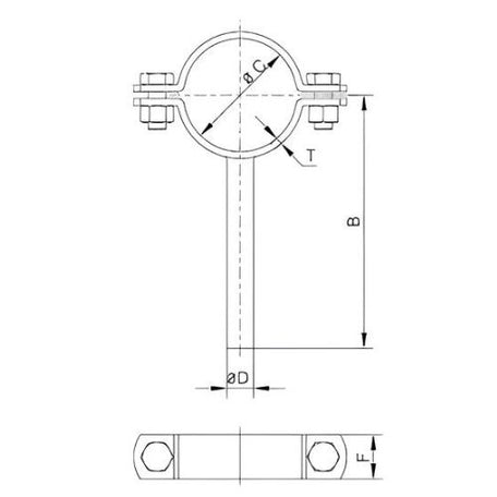 TH5 Pipe Clamp with Rod