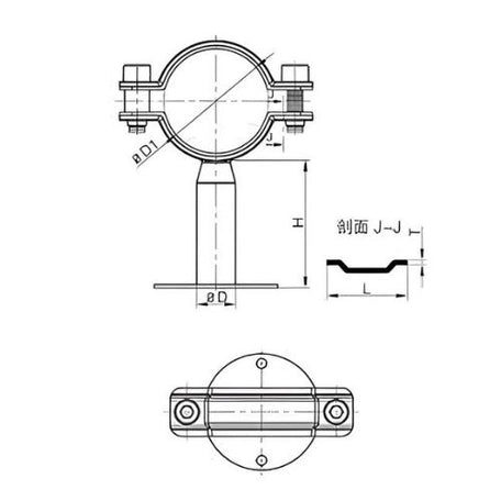 Round Pipe Holder With Base Plate