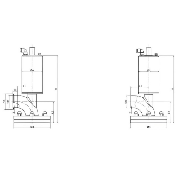 Pneumatic Tank Outlet Diaphragm Valve