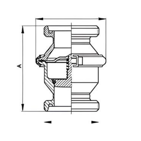 Stainless Steel Sanitary Grade Middle-Clamp Male Threading Nrv Check Valve