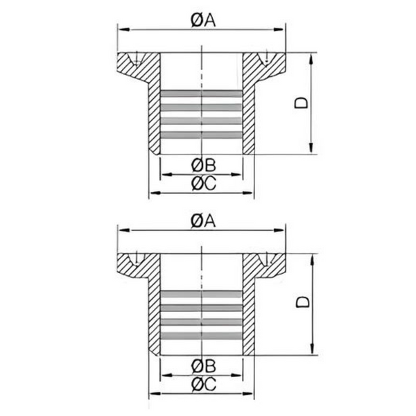 Sanitary 14RMP Expanding Ferrule