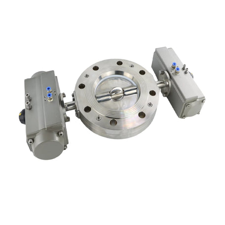 SS304 Stainless Steel 180° Double Rotary Vane Valve for Food Industry
