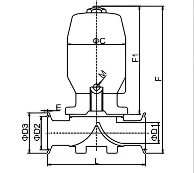 Sanitary Ultra Clean Pneumatic Mini Valve