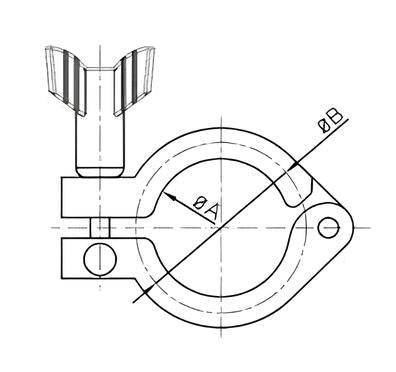 Grade 13MHHM heavy duty triclover clamp