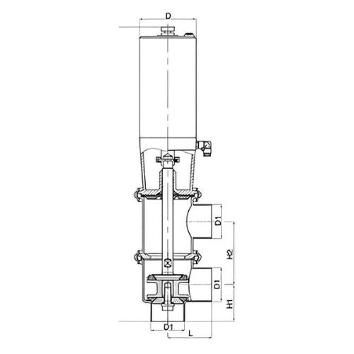 Hygienic Pneumatic Double Seat Valve