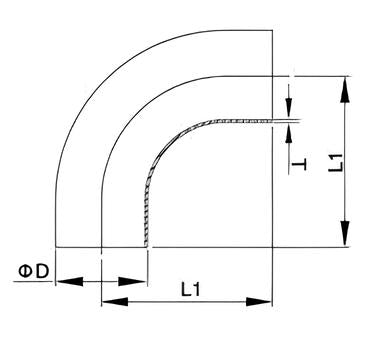 L2S Welded 90° Long Bend