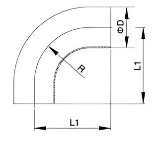 L2S Welded 90° Long Bend