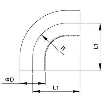 L2S Welded 90° Long Bend