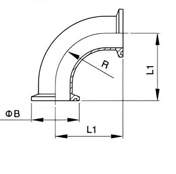 2CMP Tri-Clamp 90° Food-Grade Elbow