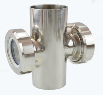 Stainless steel Cross type sight glass