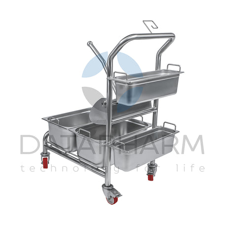 Systemowy wózek do sprzątania pomieszczeń czystych 