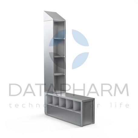 Double-Sided Transition Bench with Top Shelf