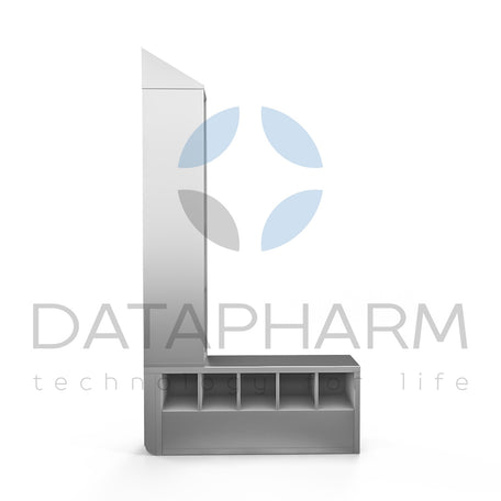Double-Sided Transition Bench with Top Shelf