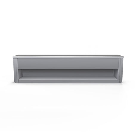 Double-Sided Transfer Bench with Solid Bottom Shelf