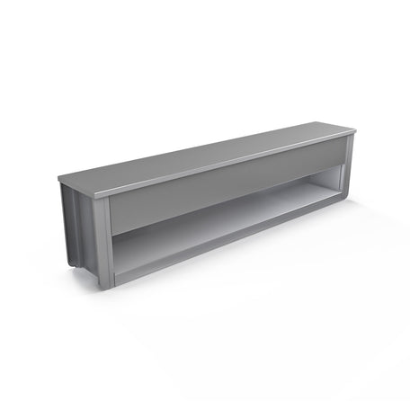 Double-Sided Transfer Bench with Solid Bottom Shelf