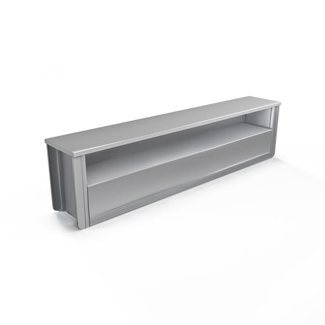 Double-Sided Transfer Bench with Solid Bottom Shelf